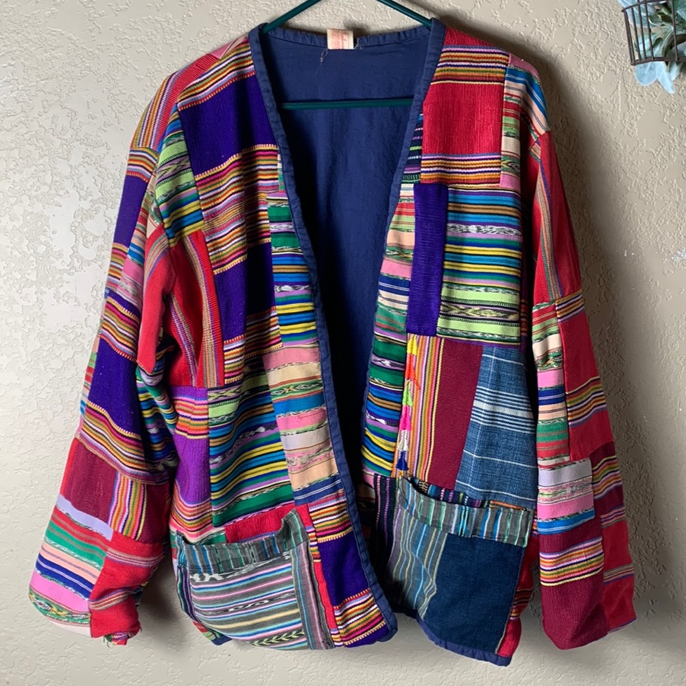 Vintage Patchwork Jacket Cardigan Coat